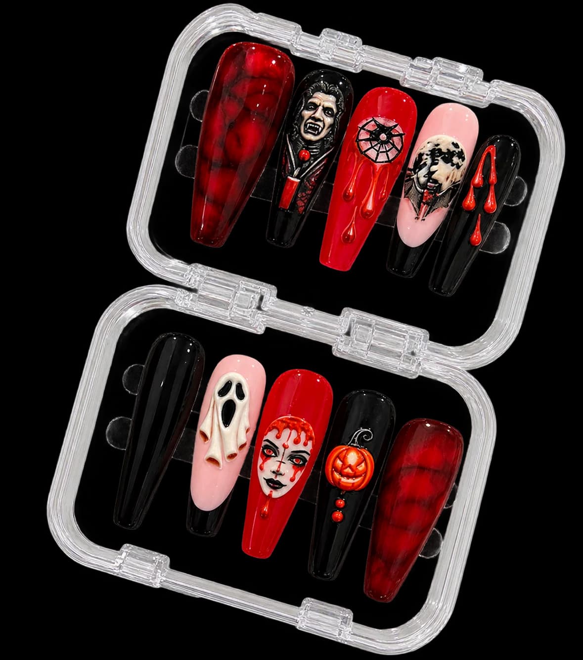 🩸🖤 Set Press-On Nails « Horrifiquement Beau » 🖤🩸 — photo 2