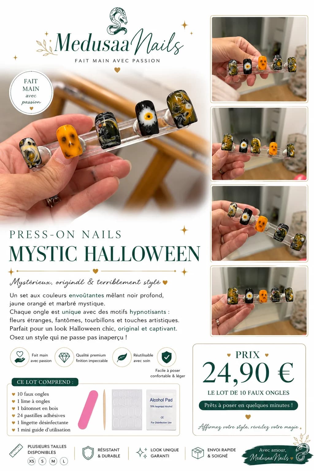 🖤 Mystic Halloween – Press-on Nails 🖤